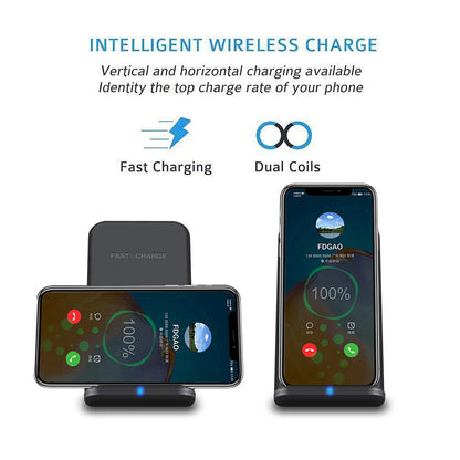 Wireless Charger Stand- Induction Fast Charging Station And Phone Holder!