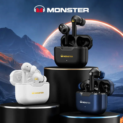 100% Original Monster XKT02 Bluetooth Earphones Dual Mode Wireless Headset HIFI Sports Earbuds Gaming Noise Reduction Headphones